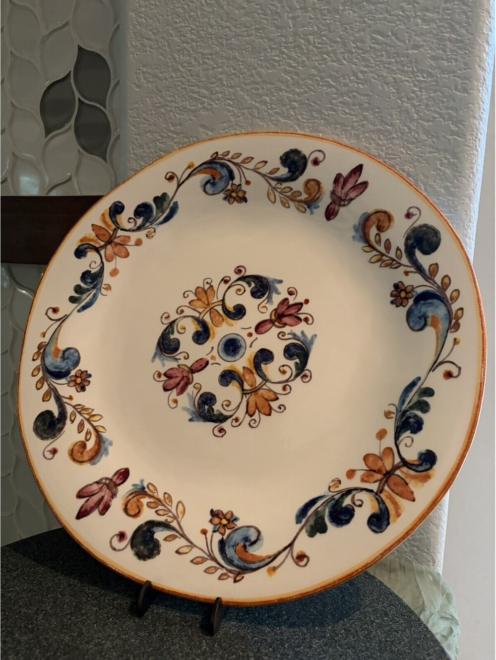Sur La Table Rustica Italy Earthenware Large Round Charger/serving Plate EUC